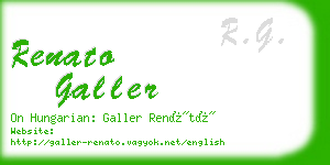 renato galler business card